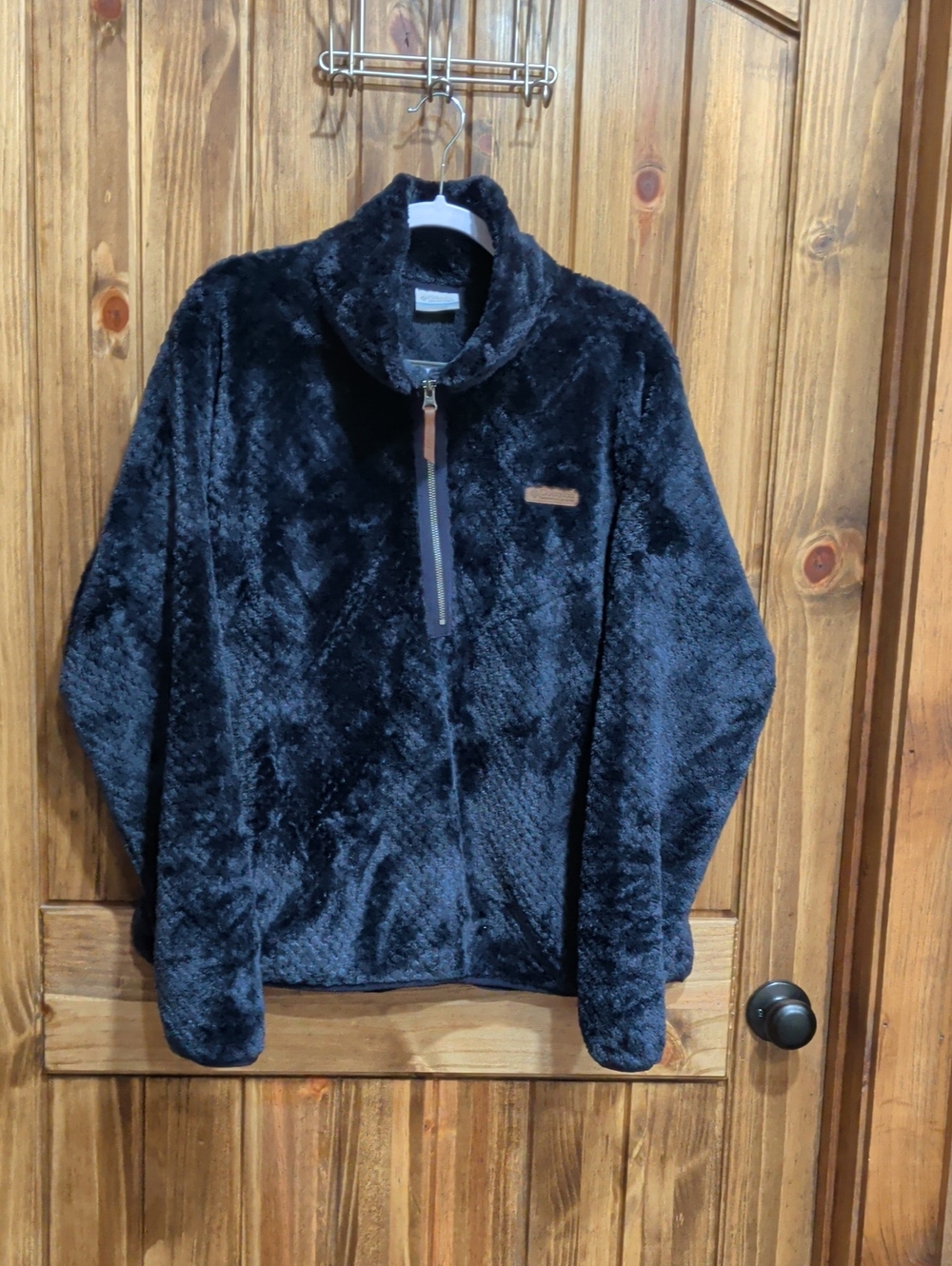 Columbia Black Plush Half-Zip Performance Jacket
